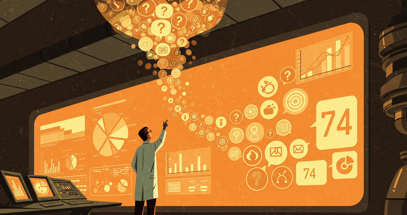 1,000 questions funneling down to just 74 brands shows AI search results are consistent, not random