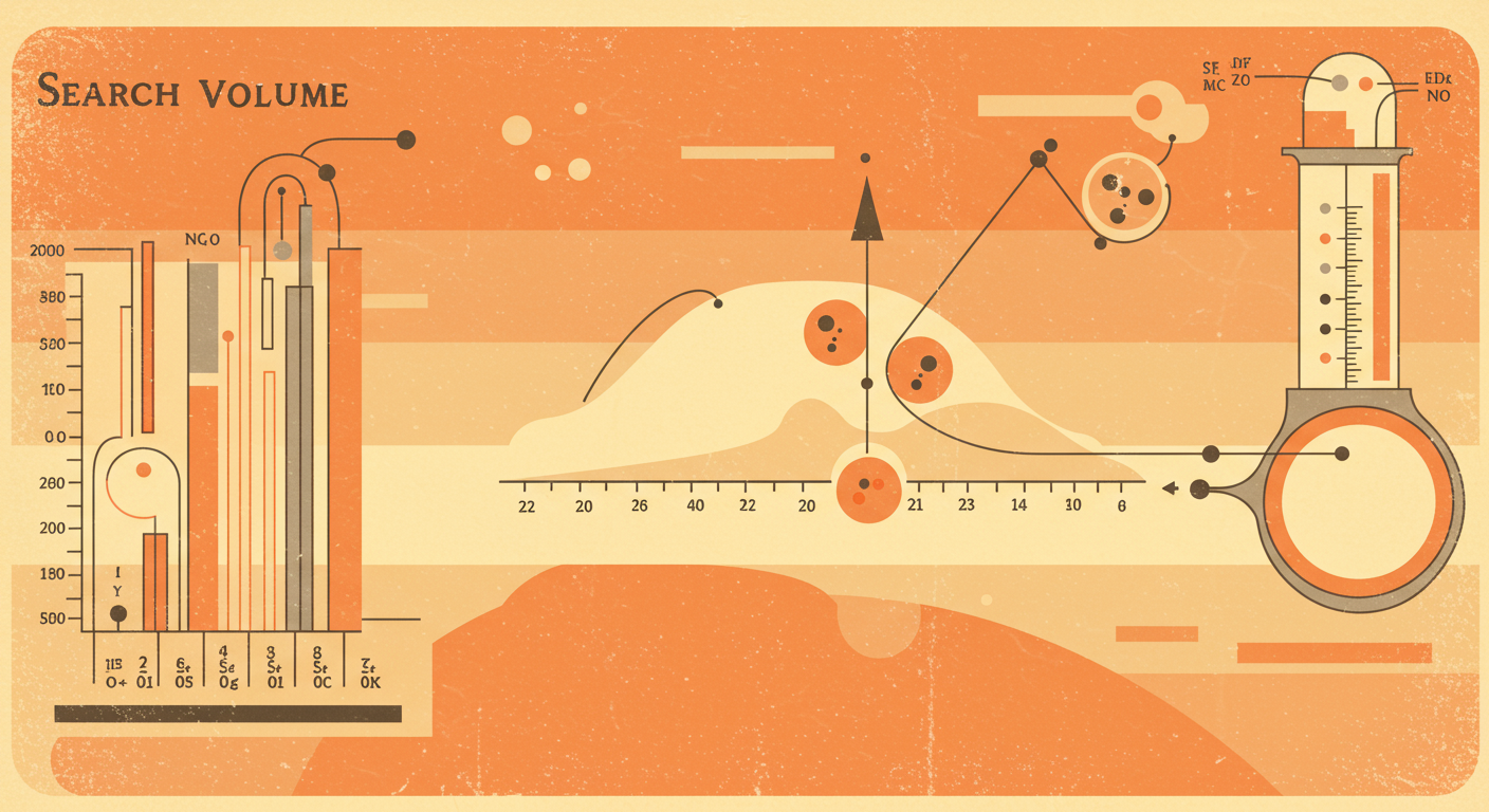 A very vibe-y search volume chart