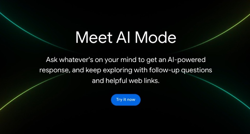 Google's Meet AI Mode promotional banner