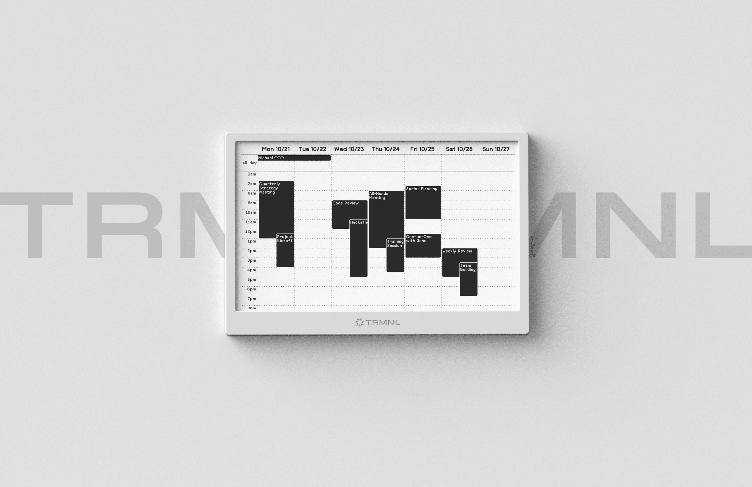 TRMNL e-ink dashboard displays